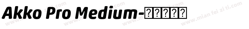 Akko Pro Medium字体转换
